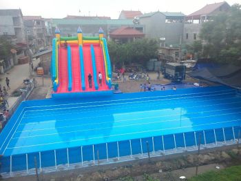 Bể bơi cầu trượt di động 03 